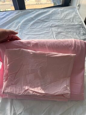 H&M light Pink Duvet Cover Set